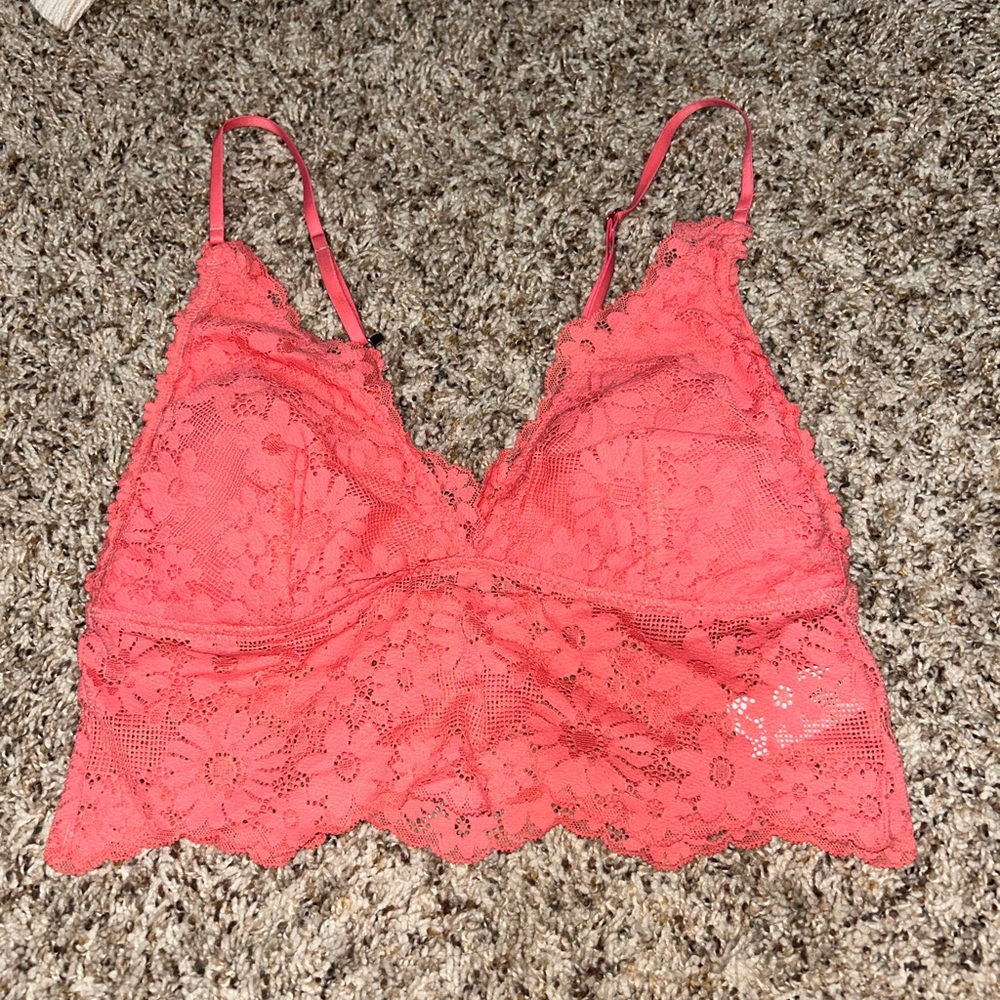 Aerie Lace Bandeau in Coral